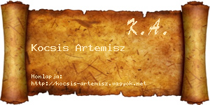 Kocsis Artemisz névjegykártya